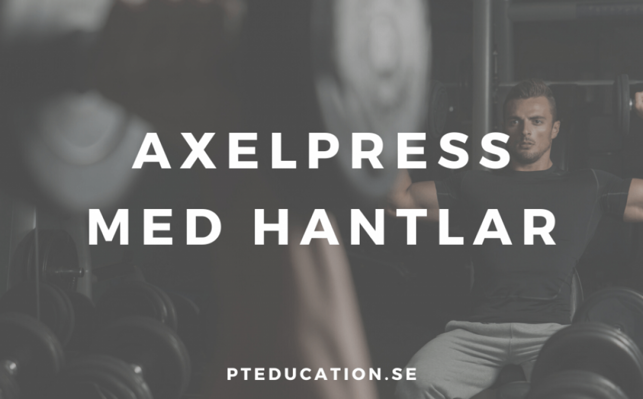 Axelpress med hantlar